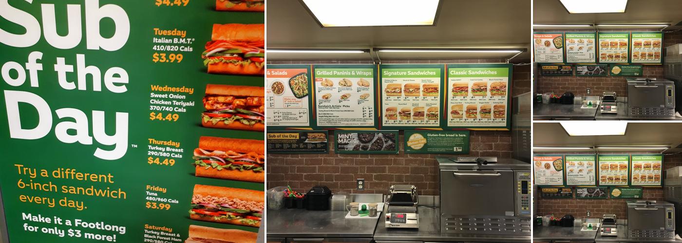 Subway Menu