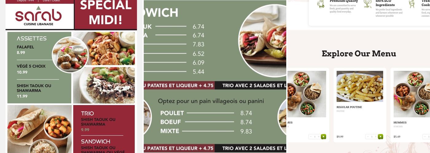 Sarab Menu