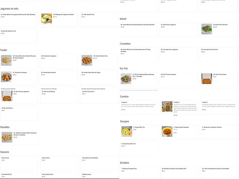 Mirama Menu