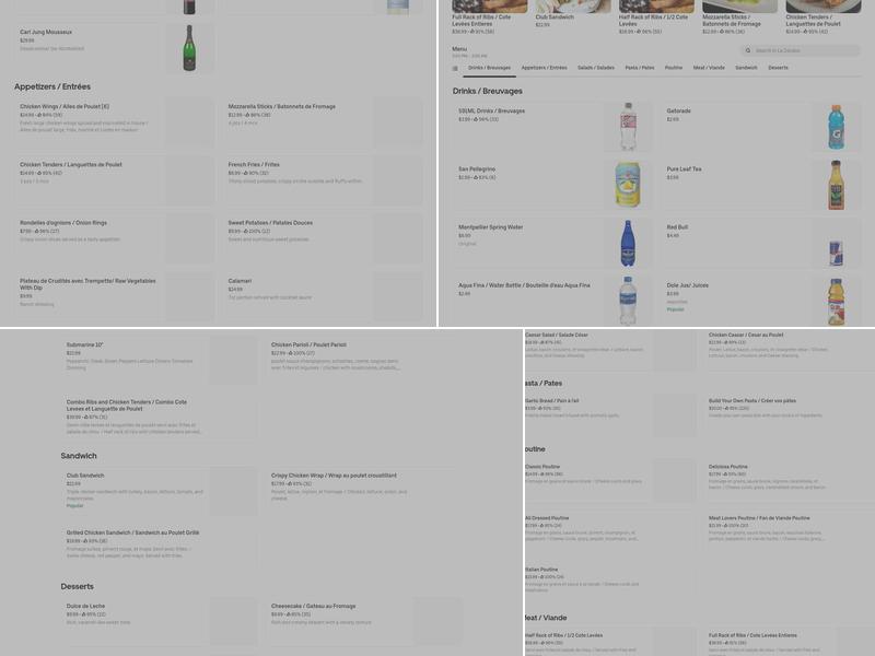 Le Cordon Menu