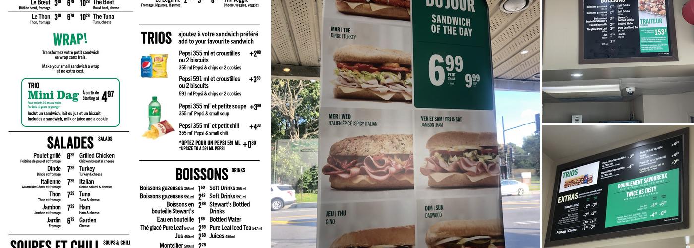 Dagwoods La Sandwicherie Menu