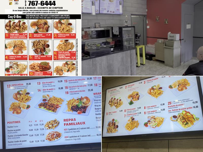 Rôtisseries Coq-O-Bec Menu