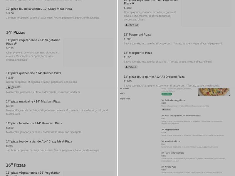 Restaurant Super Express Menu