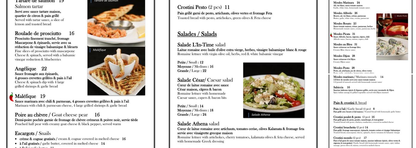 L'in-time Menu