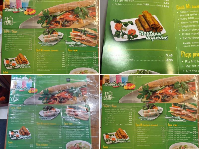 Viet Express Menu