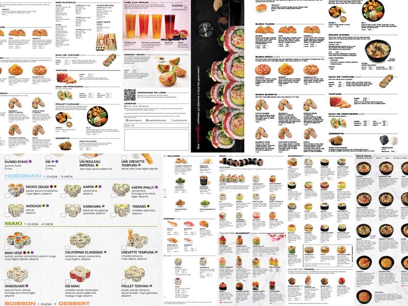 Sushi Shop Menu