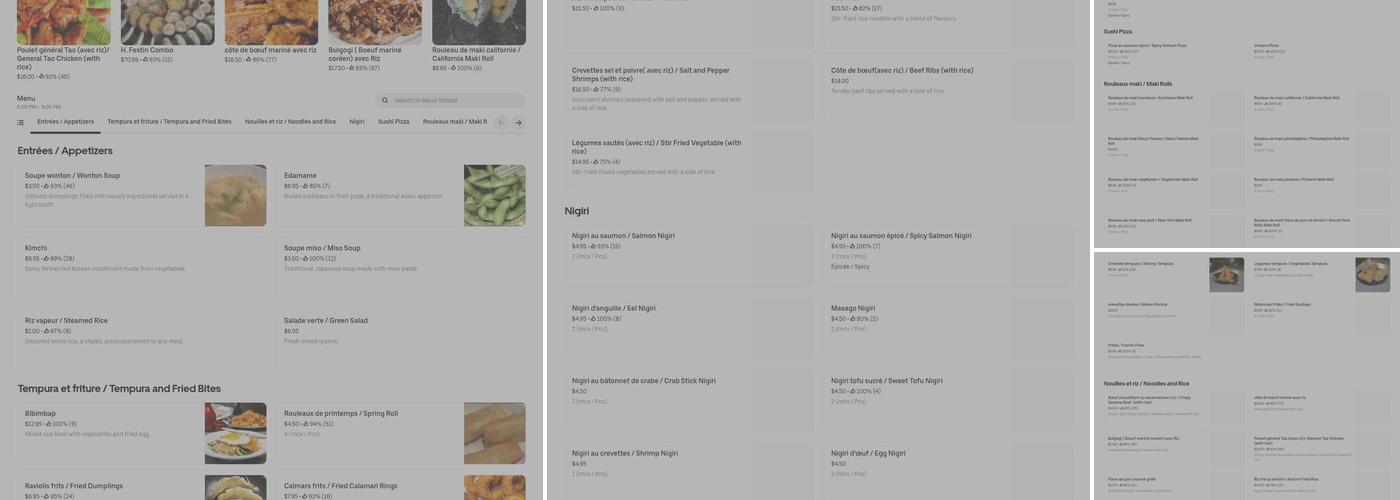 Seoul Yokoso BBQ Coréen & Sushi Menu