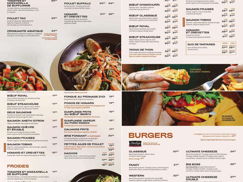 SHAKER Menu