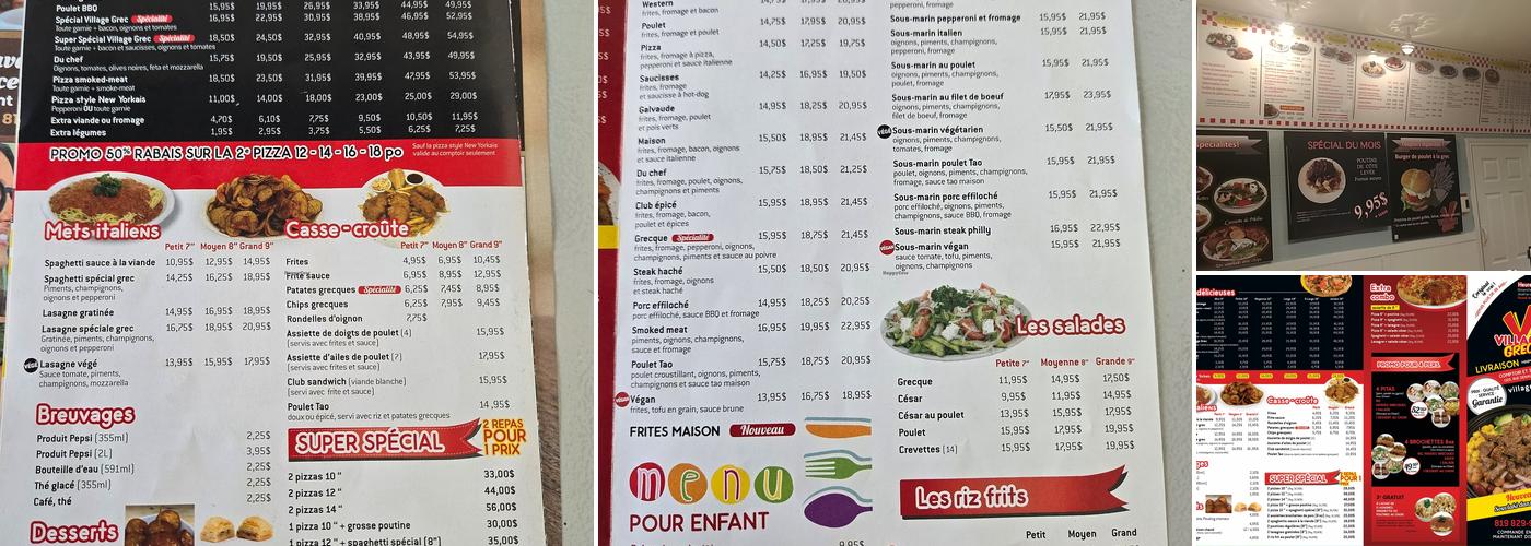 Village Grec Menu