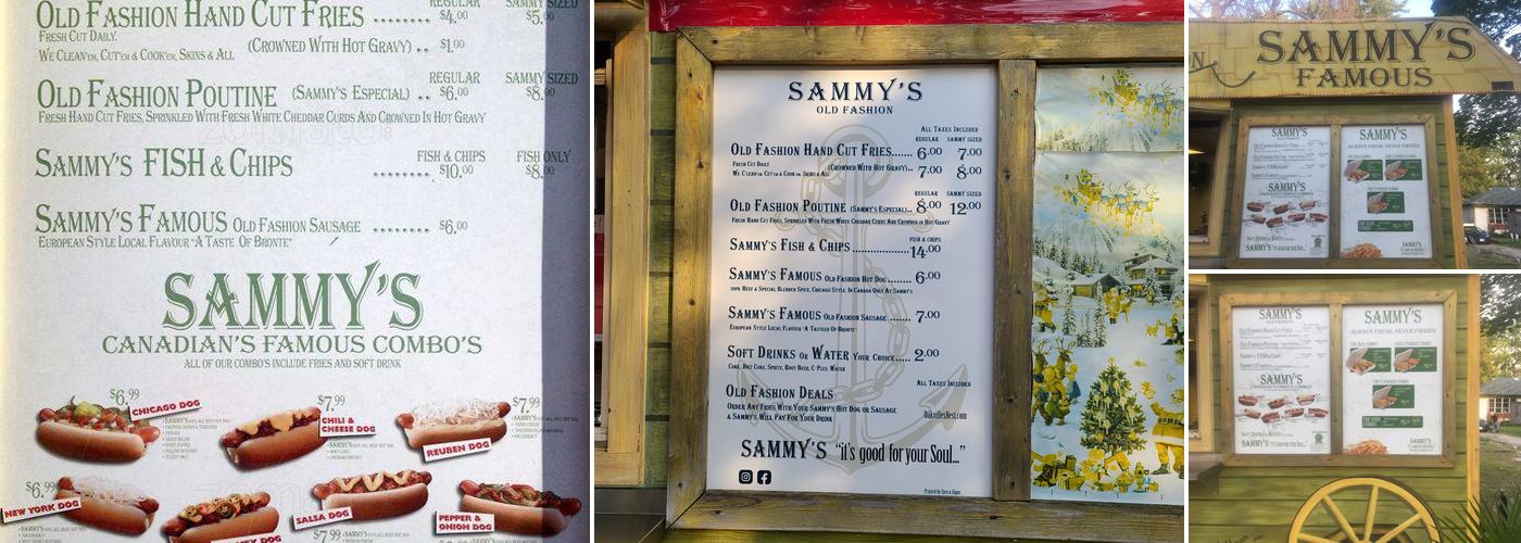 Sammy's Famous Menu