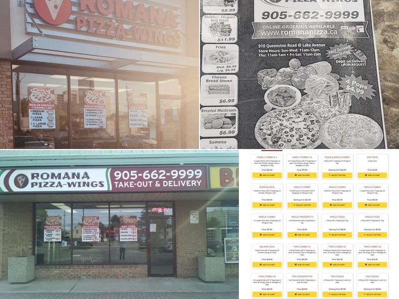 Romana Pizza & Wings Menu