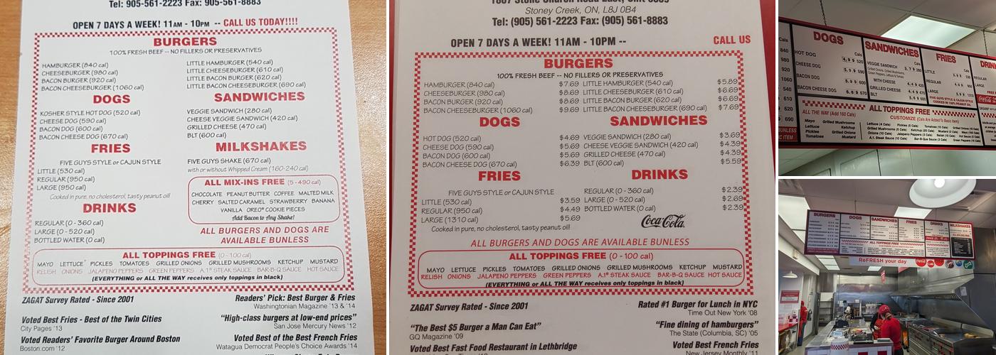 Five Guys Menu