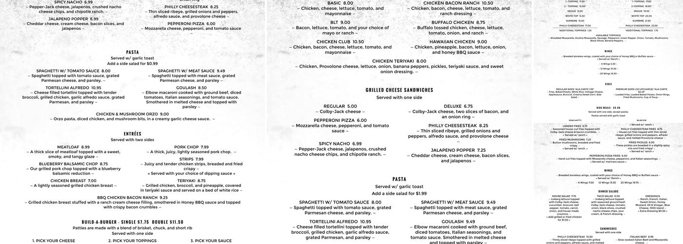 GeeManetti's Menu