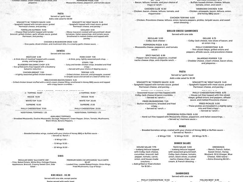 GeeManetti's Menu