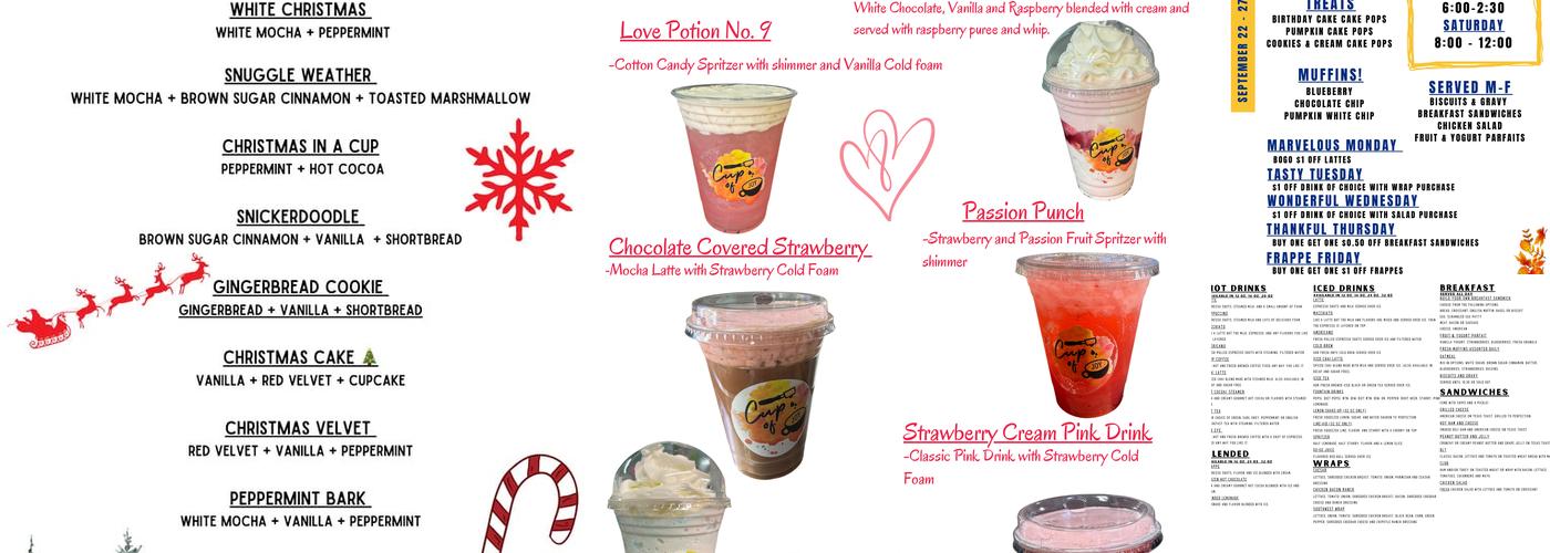 Cup of Joy LLC Menu