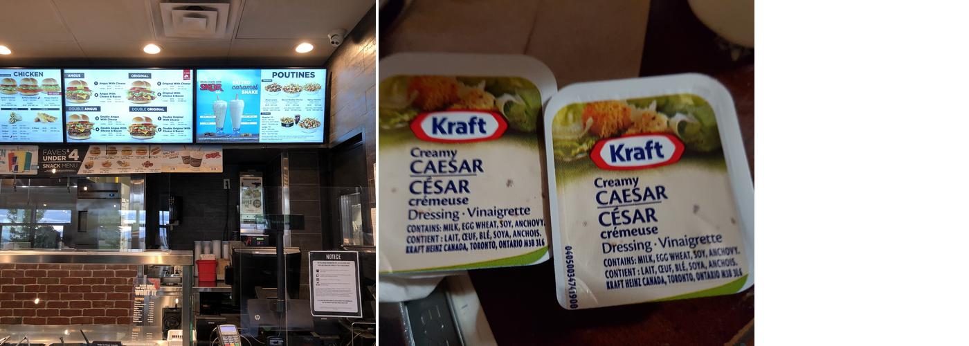 Harvey's Menu