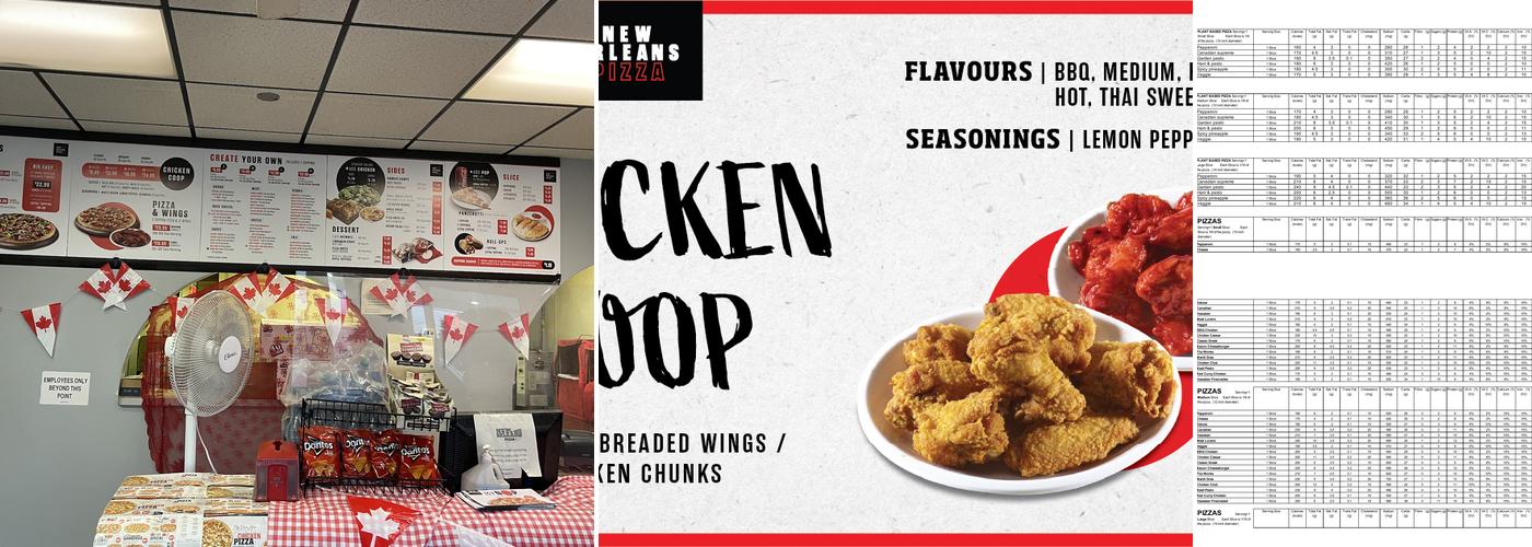 New Orleans Pizza Durham Menu