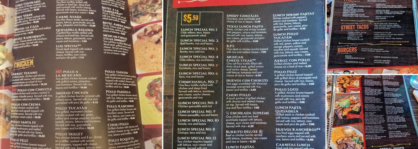 El Molcajete Mexican Grill Menu