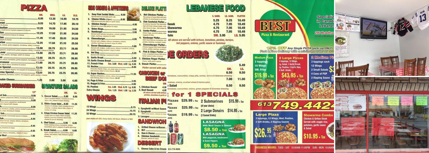 Best Pizza Menu