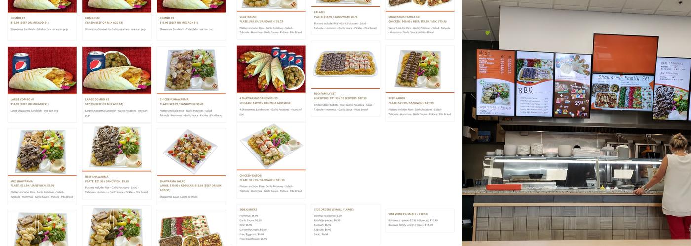 Mr Shawarma Menu