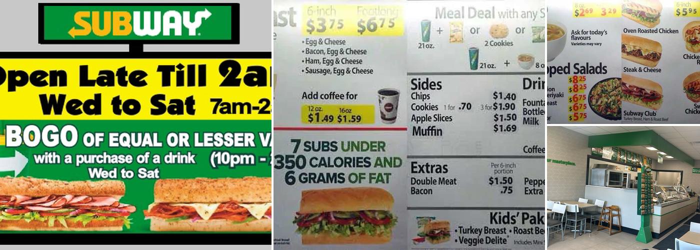Subway Menu