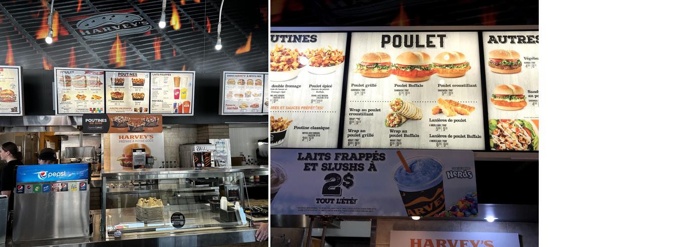 Harvey's Menu