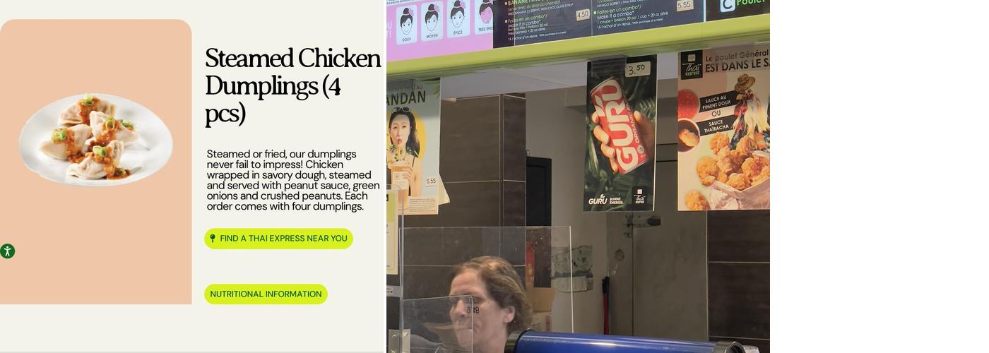 Thai Express Restaurant Lachine Menu