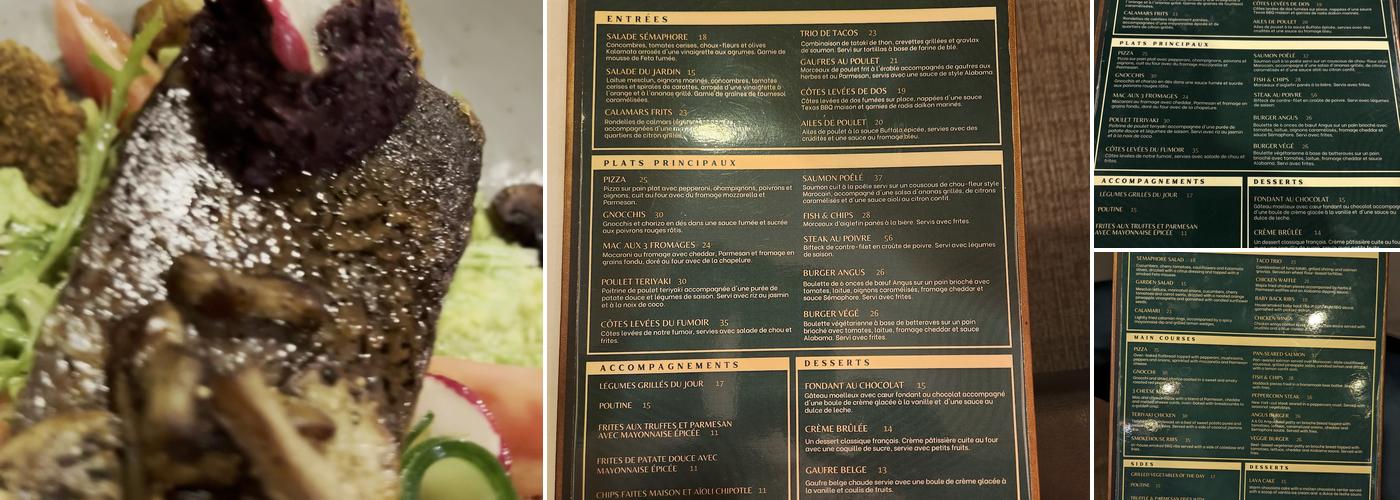 Restaurant Le Sémaphore Menu