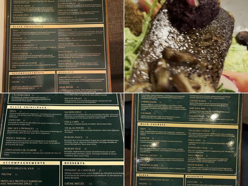 Restaurant Le Sémaphore Menu