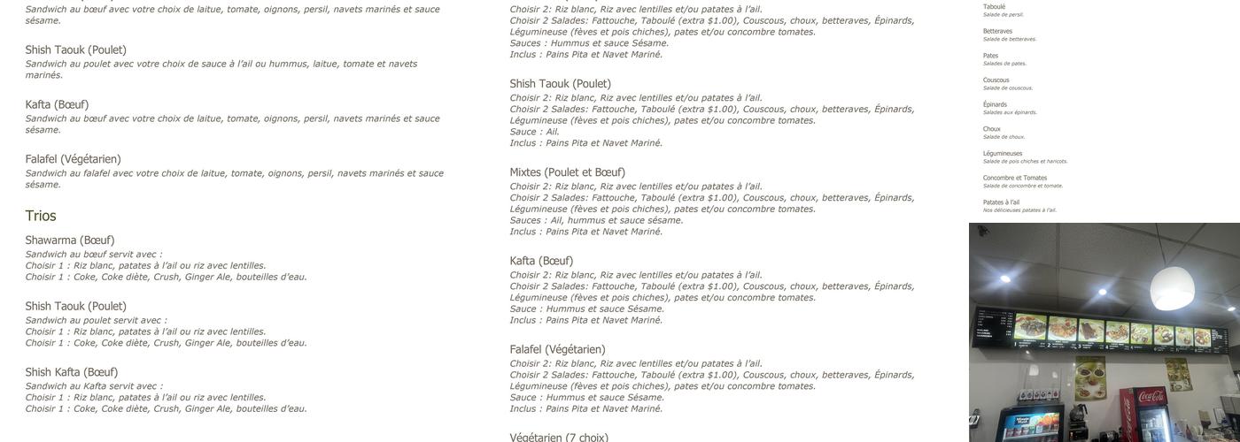 Diwan Menu