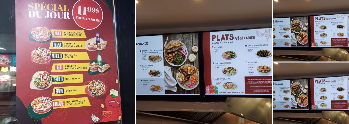 Restaurant Boustan Menu