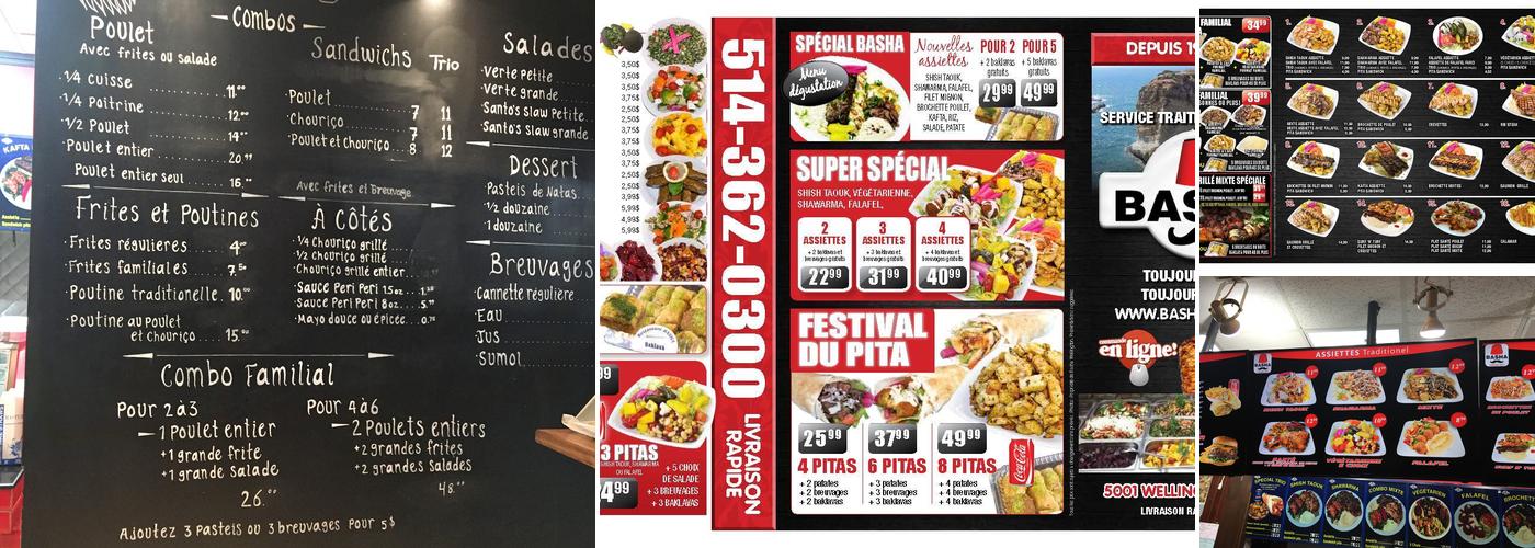 Basha Wellington Menu