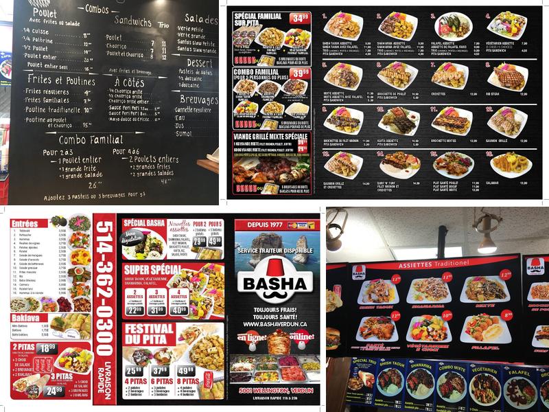 Basha Wellington Menu