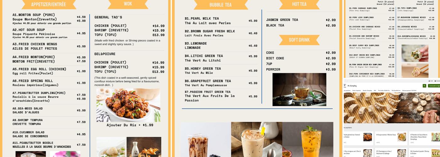 Mr. Dumpling Menu