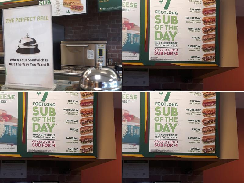 Subway Menu