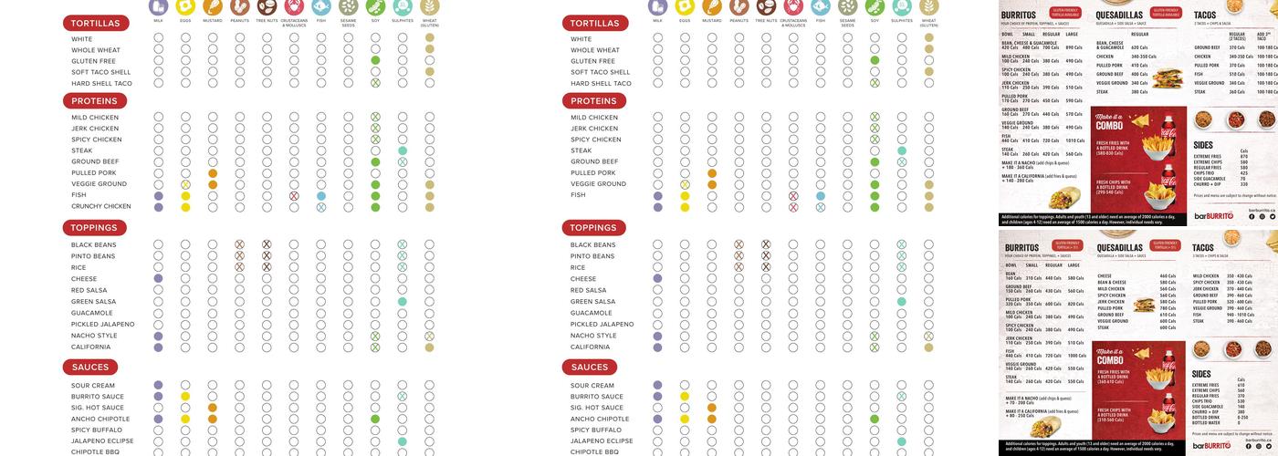 barBURRITO Menu