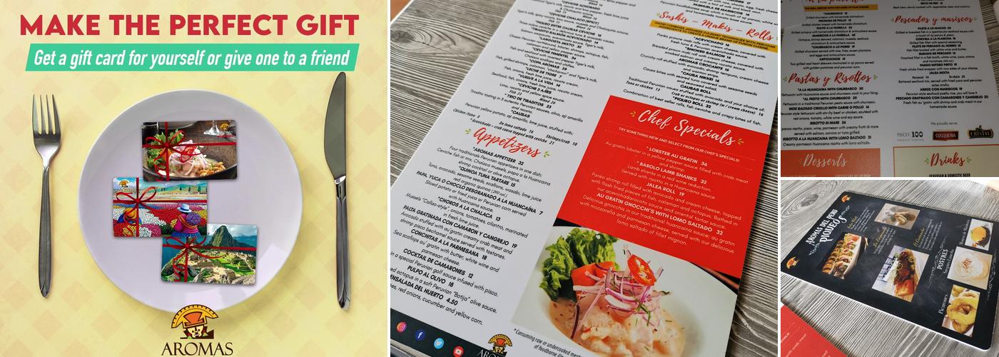 Aromas del Peru Menu