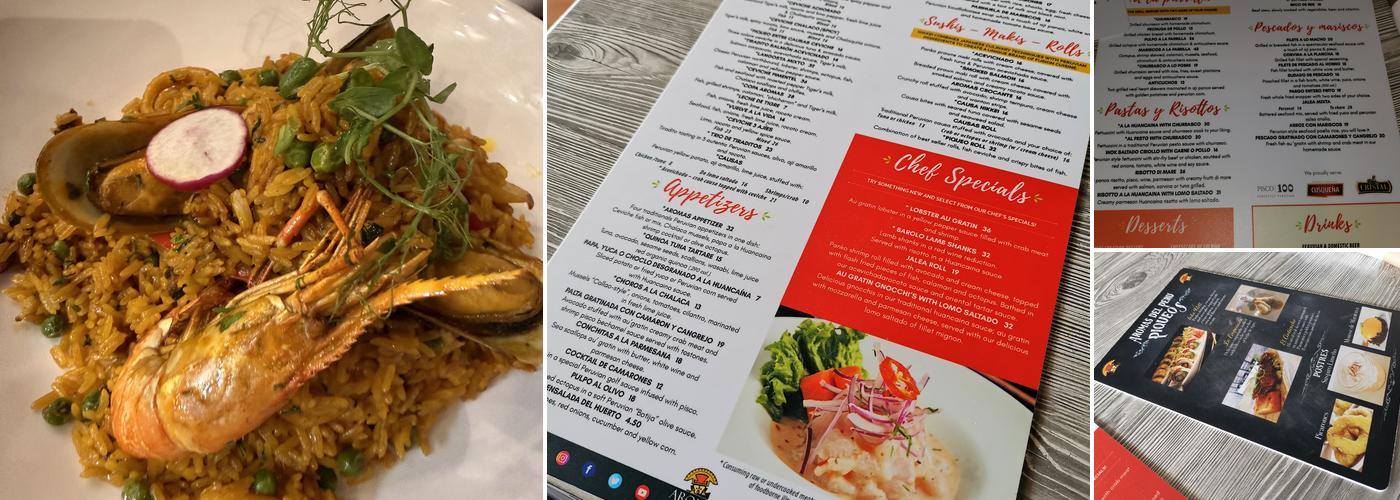 Aromas del Peru Menu