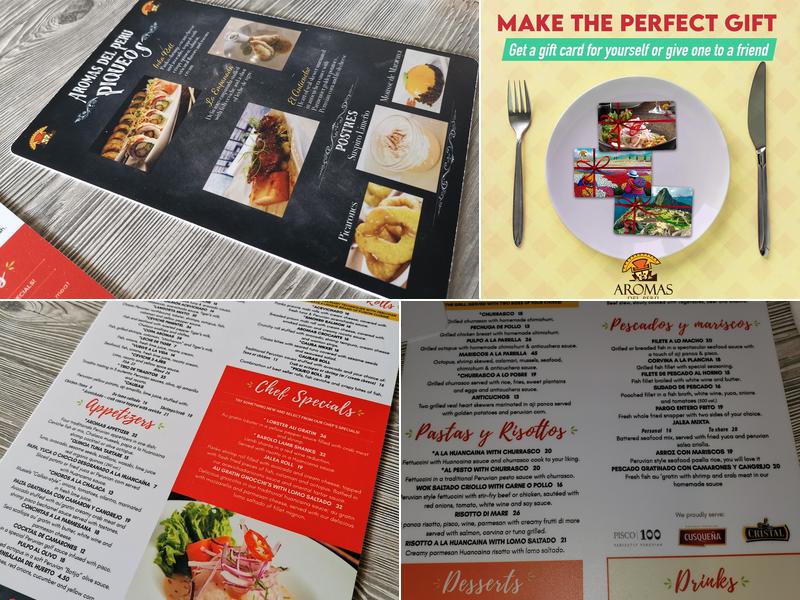 Aromas del Peru Menu