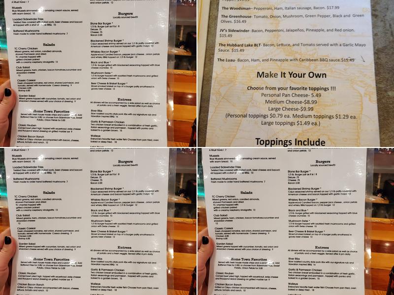 Hubbard Lake Tavern Menu