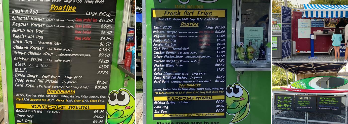 Pollywogs Menu