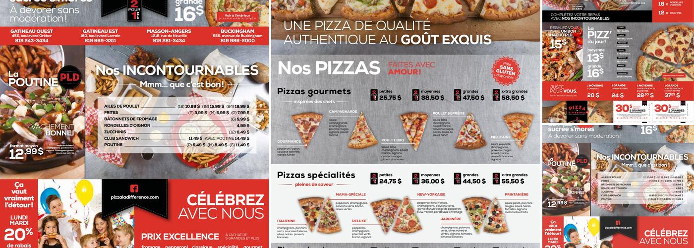 Pizza La Différence Menu