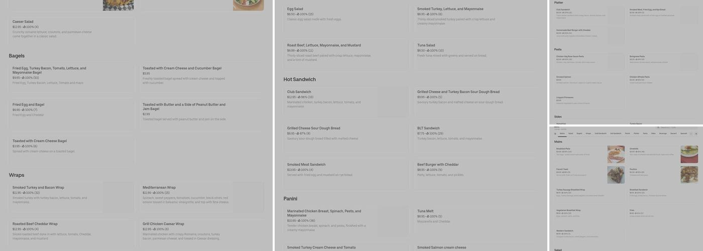 E T Cafe Menu