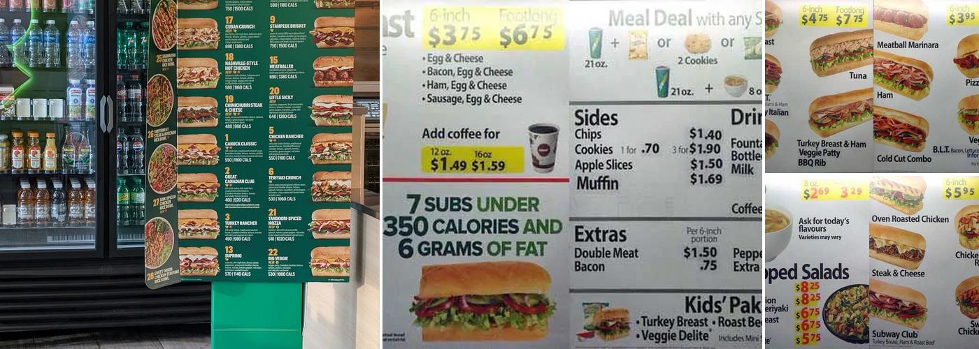 Subway Menu