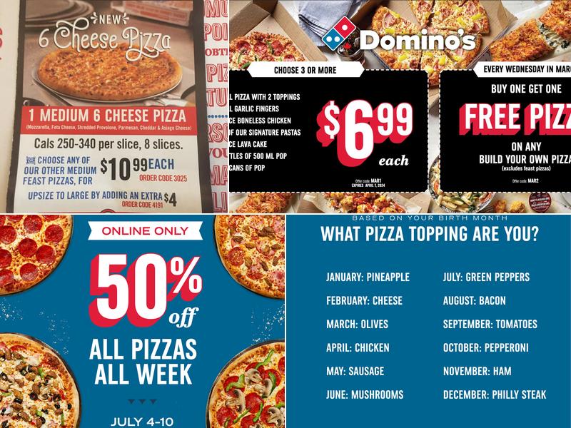 Domino's Pizza Menu