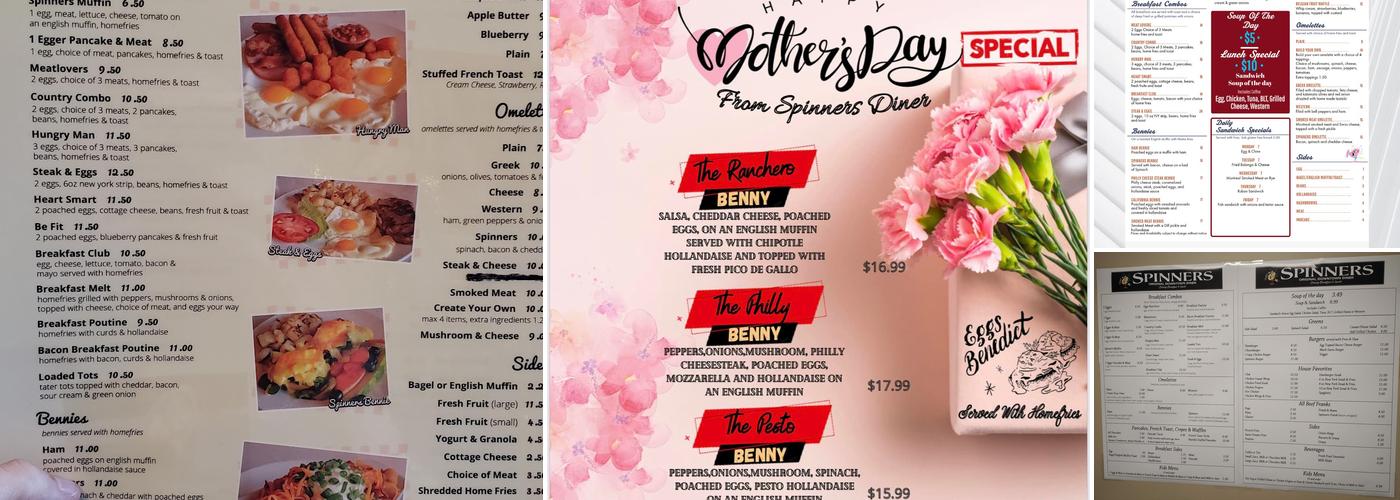 Spinners Diner Menu