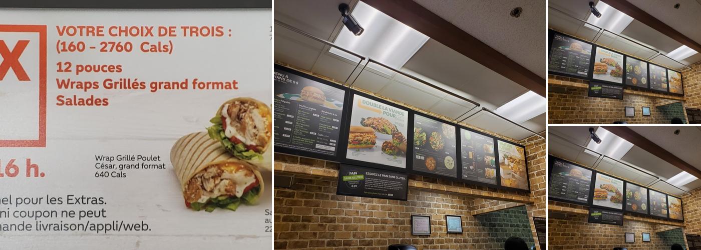 Subway Menu