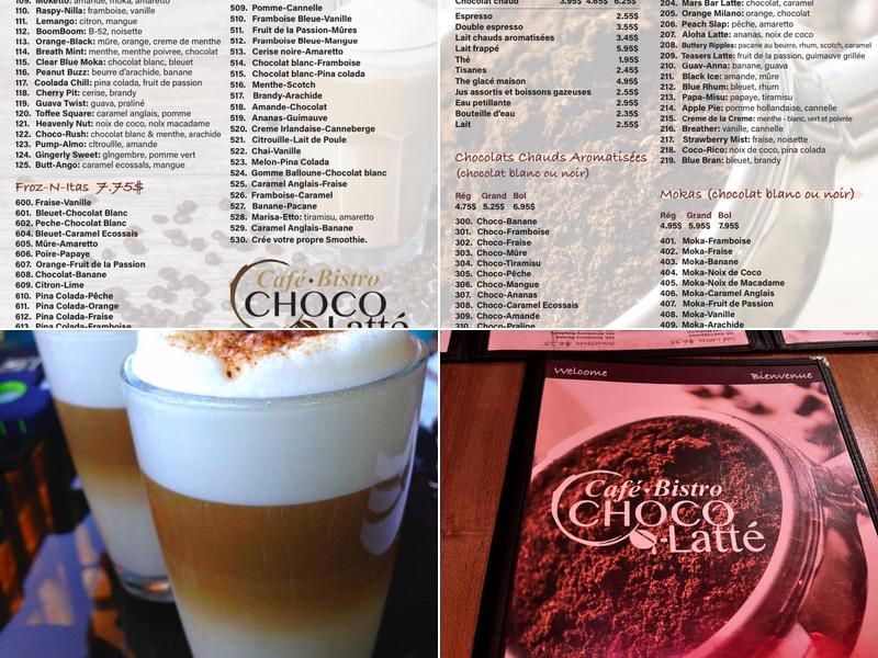 Café Choco-Latté Menu