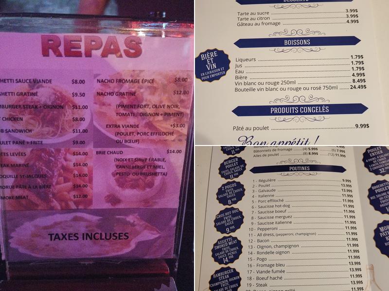 Bistro Chez Marie Menu