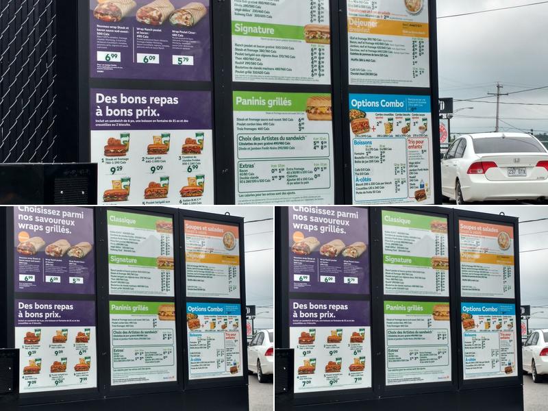 Subway Menu
